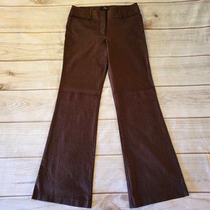 Zinc Women’s Pinstripe Pants Maroon Sz 5 With Red, & Gold/Yellow Stripes